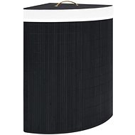 Shumee Corner Bamboo laundry basket black 60 l - Laundry Basket