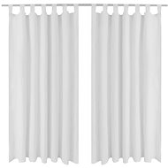 SHUMEE Micro-satin curtains with loops, 2 pcs, 140 × 175 cm, white - Drape