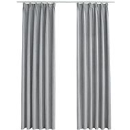 SHUMEE Blackout curtains with hooks, 2 pcs, 140 × 175 cm, grey - Drape
