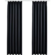 SHUMEE Blackout curtains with hooks, 2 pcs, 140 × 225 cm, black - Drape
