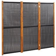 SHUMEE třídilný paraván černý, 210 × 180 cm - Room Divider