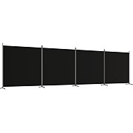 SHUMEE four-part black screen, 698 × 180 cm - Room Divider
