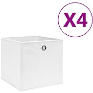 Shumee Storage boxes 4 pcs non-woven fabric 28 × 28 × 28 cm white - Storage Box