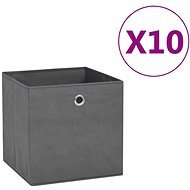 Shumee Úložné boxy 10 ks netkaná textilie 28 × 28 × 28 cm šedé - Úložný box