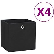 Shumee Storage boxes 4 pcs non-woven fabric 28 × 28 × 28 cm black - Storage Box