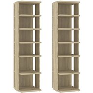 Shumee Shoe racks 2 pcs sonoma oak 25 × 27 × 102 cm - Shoe Rack