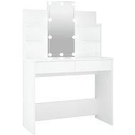Shumee Toaletní stolek s LED bílý 96 × 40 × 142 cm - Toaletní stolek