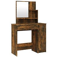 Shumee Toaletní stolek se zrcadlem kouřový dub 86,5 × 35 × 136 cm - Toaletní stolek