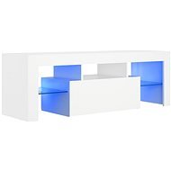 Shumee TV skříňka s LED osvětlením bílá 120 × 35 × 40 cm - TV stolek