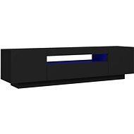 Shumee TV skříňka s LED osvětlením černá 160 × 35 × 40 cm - TV stolek