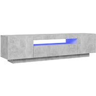 Shumee TV skříňka s LED osvětlením betonově šedá 160 × 35 × 40 cm - TV stolek