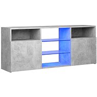 Shumee TV skříňka s LED osvětlením betonově šedá 120 × 30 × 50 cm - TV stolek