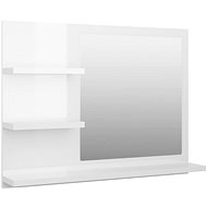Shumee Bathroom mirror white high gloss 60 × 10,5 × 45 cm chipboard - Mirror