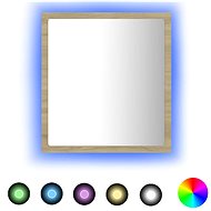 Shumee LED bathroom mirror sonoma oak 40 × 8,5 × 37 cm chipboard - Mirror