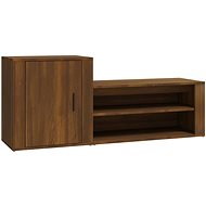 Shumee Botník 130 × 35 × 54 cm, hnědý dub - Botník