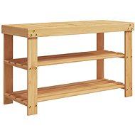 Shumee Botník 3patrový 70 × 27,5 × 45 cm, bambus - Botník