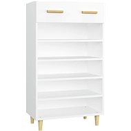 Shumee Botník 60 × 35 × 105 cm, bílý - Botník