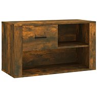 Shumee Botník 80 × 35 × 45 cm, kouřový dub - Botník