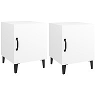 Shumee bedside tables 2 pcs, white composite wood - Night Stand