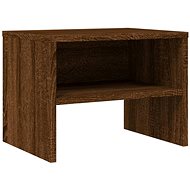 Shumee bedside table brown oak 40 × 30 × 30 cm composite wood - Night Stand