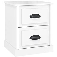 Shumee bedside table white high gloss 39 × 39 × 47,5 cm composite wood, 816148 - Night Stand