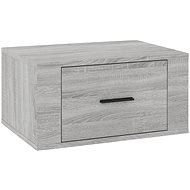 Shumee wall-mounted bedside table sonoma grey 50 × 36 × 25 cm - Night Stand
