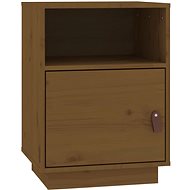 Shumee bedside table honey brown 40 × 34 × 55 cm, solid pine wood - Night Stand
