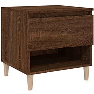 Shumee bedside table brown oak 50 × 46 × 50 cm composite wood - Night Stand