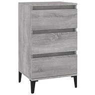 Shumee bedside table sonoma grey 40 × 35 × 70 cm composite wood, 819674 - Night Stand