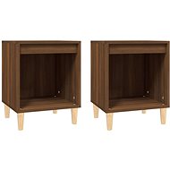 Shumee bedside tables 2 pcs, brown oak 40 × 35 × 50 cm - Night Stand