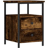 Shumee bedside table smoked oak 34 × 35,5 × 50 cm composite wood - Night Stand