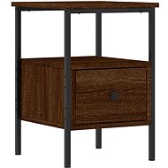 Shumee bedside table brown oak 34 × 36 × 50 cm composite wood - Night Stand
