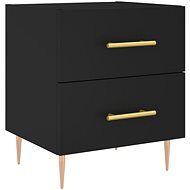 Shumee bedside table black 40 × 35 × 47,5 cm composite wood, 827278 - Night Stand