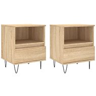 Shumee noční stolky 2 ks, dub sonoma 40 × 35 × 50 cm kompozitní dřevo, 830627 - Night Stand