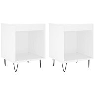 Shumee bedside tables 2 pcs, white 40 × 35 × 50 cm composite wood - Night Stand