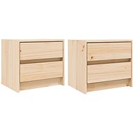 Shumee bedside tables 2 pcs, 40 × 31 × 35,5 cm, solid pine wood - Night Stand