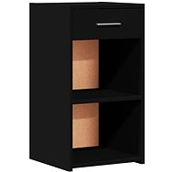 Shumee bedside table black 35 × 34 × 65 cm composite wood - Night Stand