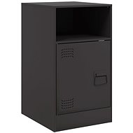 Shumee bedside table black 34,5 × 39 × 62 cm steel - Night Stand