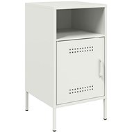 Shumee bedside table white 36 × 39 × 68 cm cold rolled steel - Night Stand