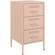Shumee bedside table pink 36 × 39 × 68 cm cold rolled steel, 843080 - Night Stand