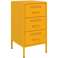 Shumee bedside table mustard yellow 36 × 39 × 68 cm steel - Night Stand