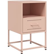 Shumee bedside table pink 36 × 39 × 60,5 cm steel - Night Stand