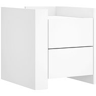 Shumee bedside table white 45 × 50 × 50 cm composite wood, 848283 - Night Stand