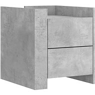 Shumee bedside table concrete grey 45 × 50 × 50 cm composite wood - Night Stand