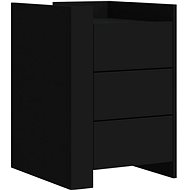 Shumee bedside table black 45 × 50 × 65 cm composite wood - Night Stand