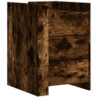 Shumee bedside table smoked oak 45 × 50 × 65 cm composite wood - Night Stand