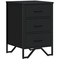 Shumee bedside table black 40 × 41 × 60 cm composite wood - Night Stand