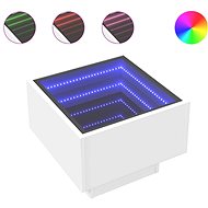 Shumee noční stolek s Infinity LED bílý 40 × 40 × 30 cm - Night Stand