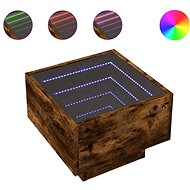 Shumee bedside table with Infinity LED smoked oak 40 × 40 × 30 cm - Night Stand