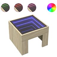 Shumee bedside table with Infinity LED sonoma oak 40 × 40 × 30 cm, 3284072 - Night Stand